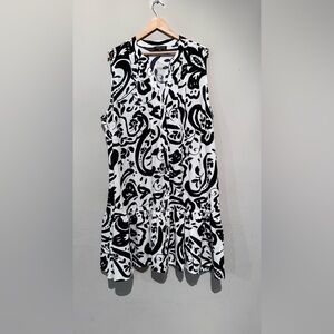 Rachel Zoe Black and White Printed Mini Dress